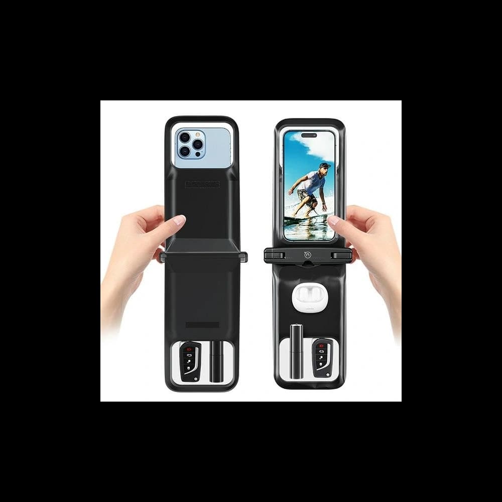 Universal double waterproof case 6.7" USAMS IP68 black - 4