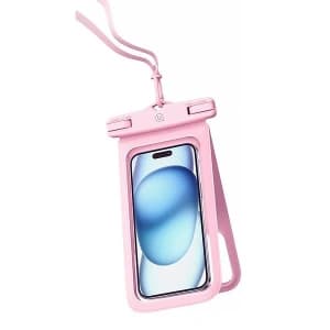 Universelle doppelte wasserdichte Hülle 6,7" USAMS IP68 rosa/pink
