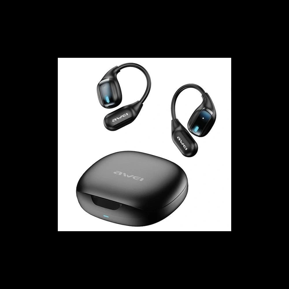 AWEI TZ12 wireless headphones Bluetooth 5.4 + docking station black - 1