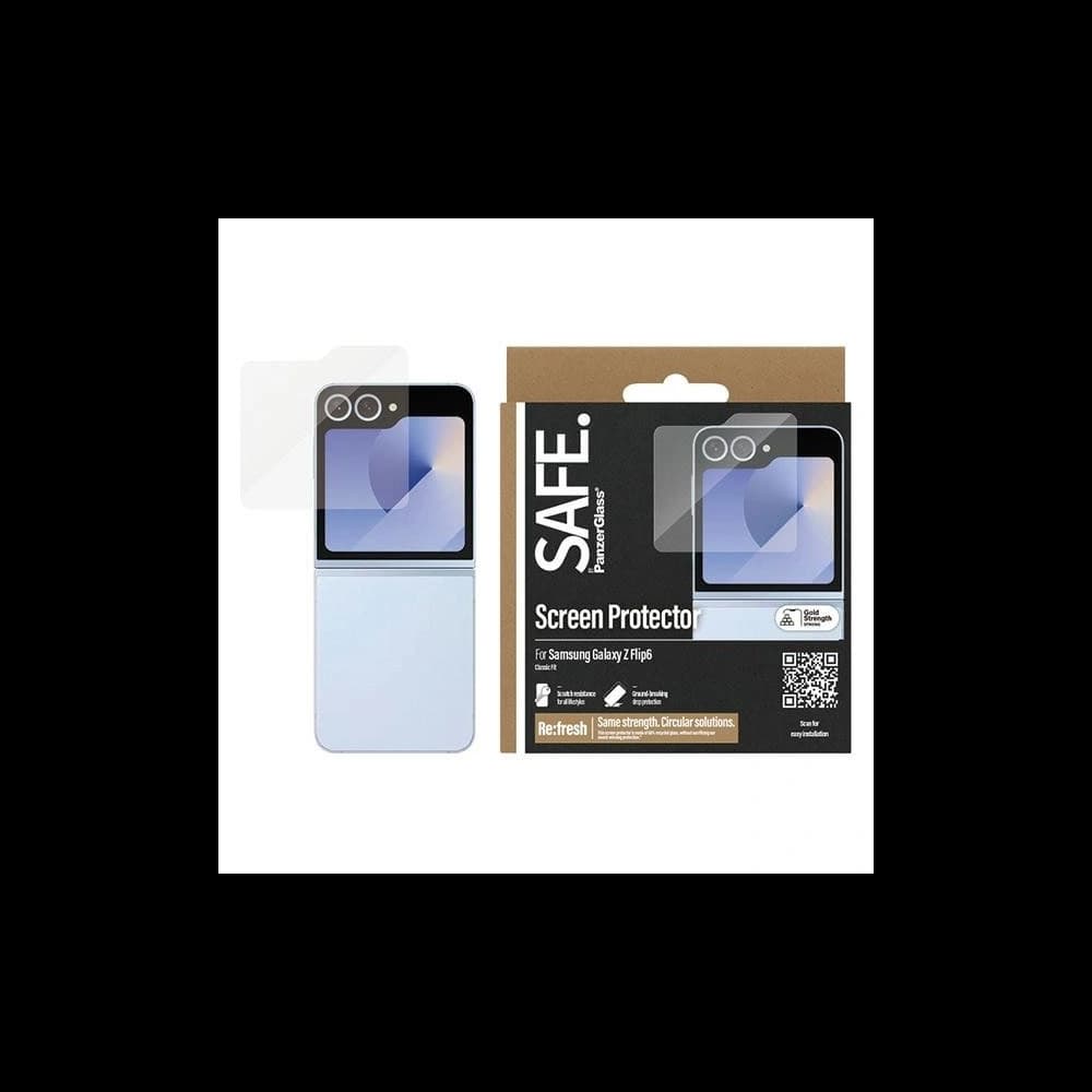 Hartglas SAFE von PanzerGlass Samsung Galaxy Z Flip 6 / 7 FE Bildschirmschutz Classic Fit - 1