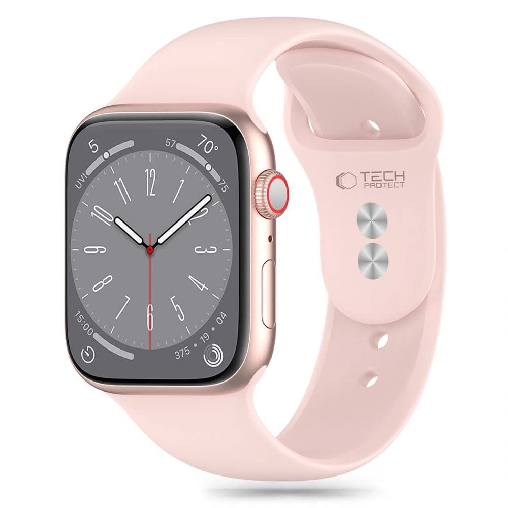 Belt Tech-Protect Silicone Apple Watch 4/5/6/7/8/9/SE/10 38/40/41/42mm Light Pink - 1