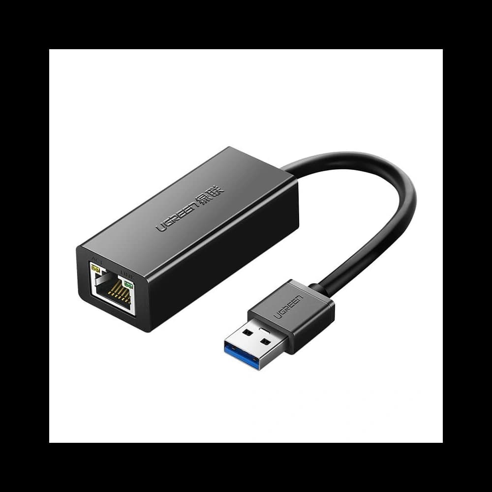 UGREEN CR111 Netzwerkadapter USB-A zu RJ45 Gigabit Ethernet schwarz - 1