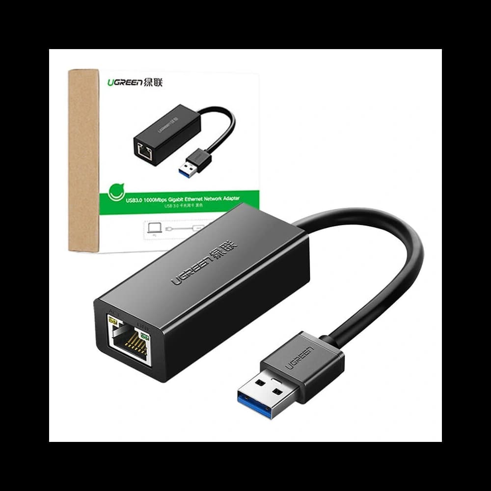 UGREEN CR111 Netzwerkadapter USB-A zu RJ45 Gigabit Ethernet schwarz - 2