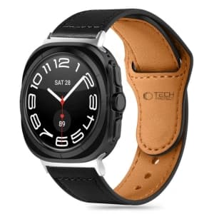 Tech-Protect Leatherfit Samsung Galaxy Watch Ultra 47mm Schwarz