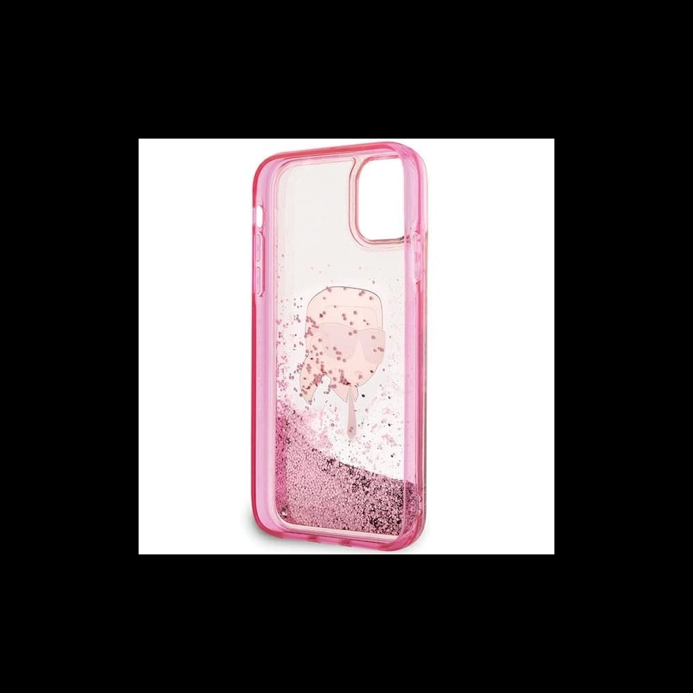 Case Karl Lagerfeld KLHCN61LNKHCP Apple iPhone 11/XR Hardcase Glitter Karl Head rosa/pink - 6
