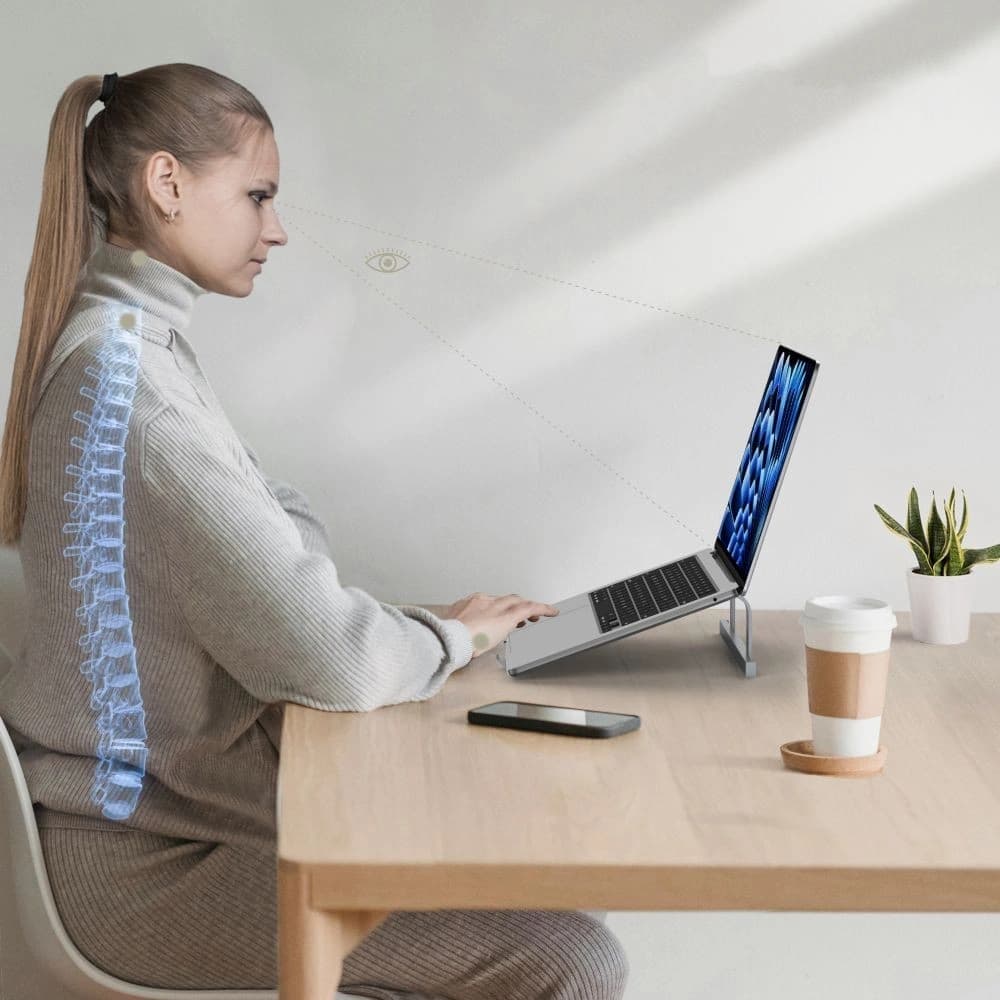 Tech-Protect ULS100 Universal Laptop Stand Silver - 7