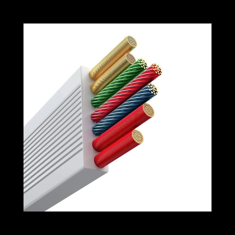 Baseus Free2Draw 3w1 USB-C / USB-C, Lightning, MicroUSB cable 100W 1.1m white - 6