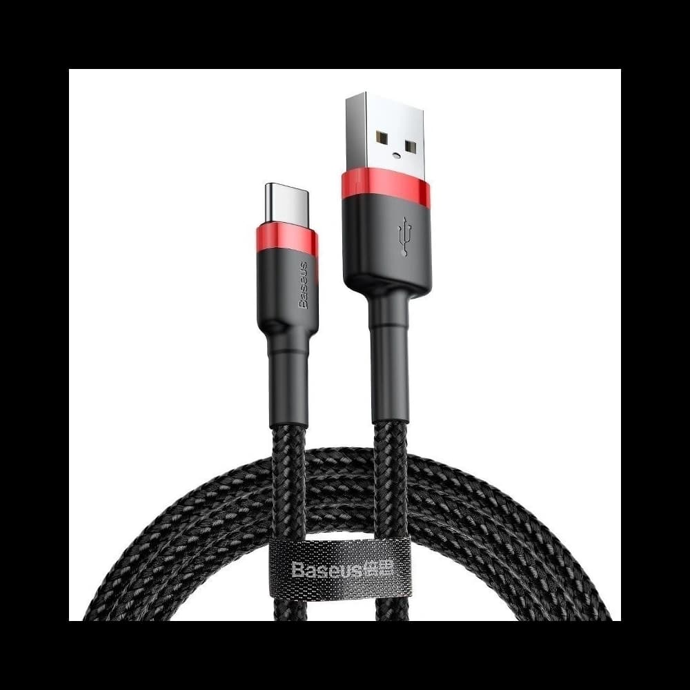 Baseus USB-C Kabel Cafule 2A 3m (rot/schwarz) - 1