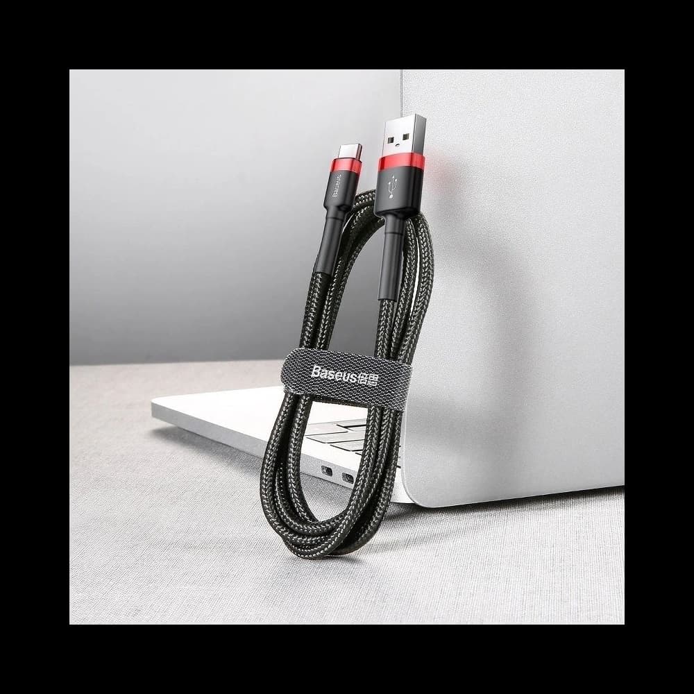 Baseus USB-C Kabel Cafule 2A 3m (rot/schwarz) - 7