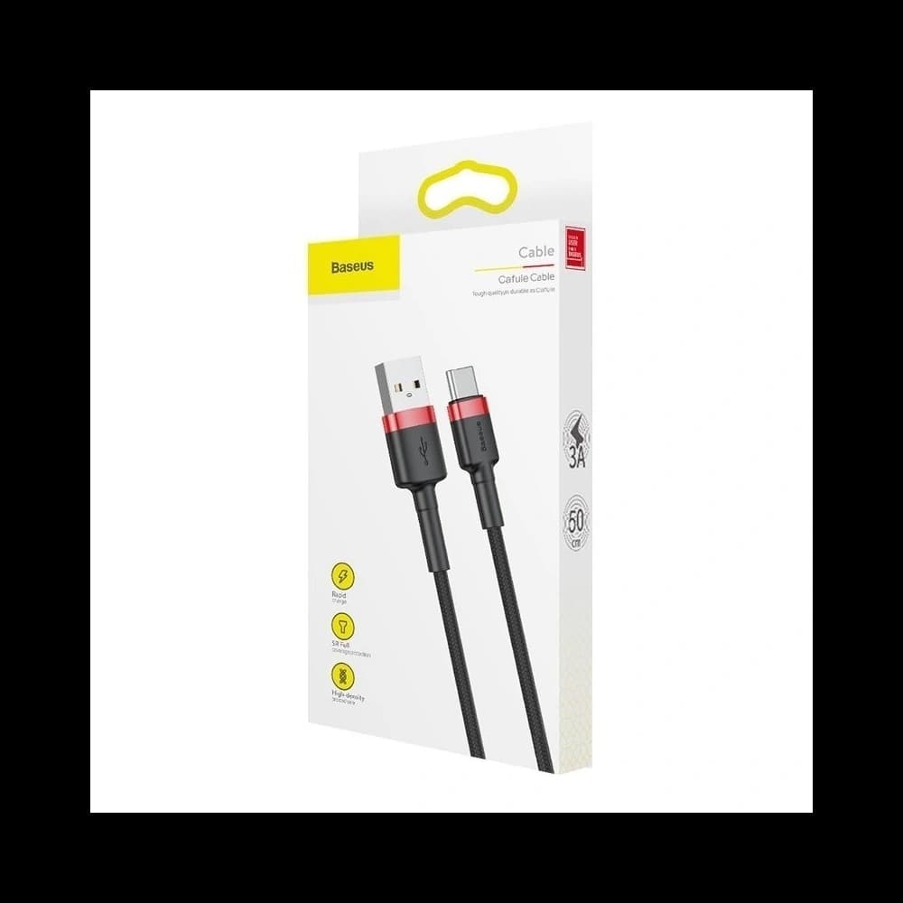 Baseus USB-C Kabel Cafule 2A 3m (rot/schwarz) - 8