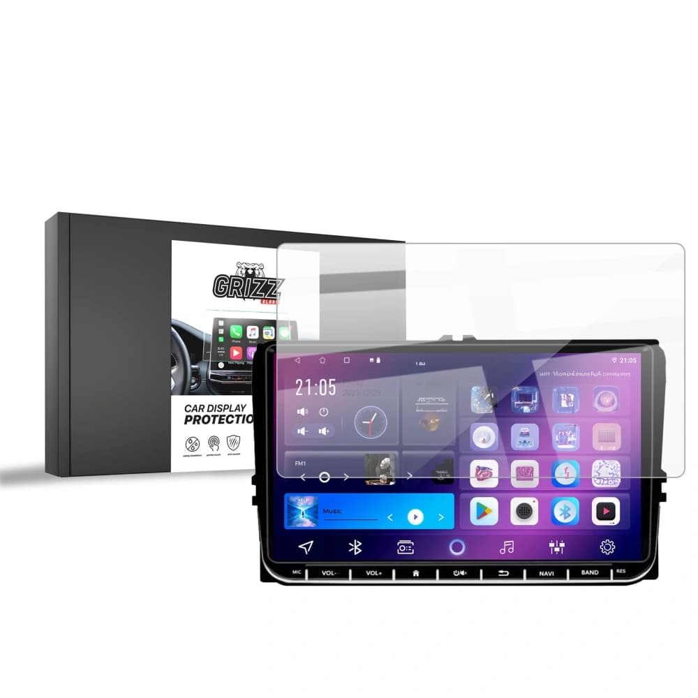 Ceramic GrizzGlass CarDisplay Protection Android Radio 2DIN 9" Volkswagen VW Skoda Seat - 1