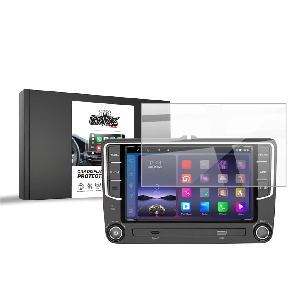 Ceramic GrizzGlass CarDisplay Protection Android Radio 2DIN 7" Volkswagen VW Skoda Seat - 1