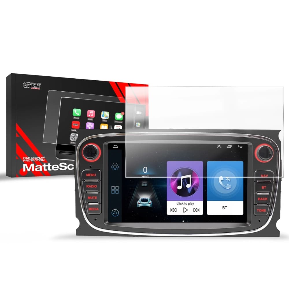 Matte GrizzGlass CarDisplay Protection Android Radio 2DIN 7" Ford - 1