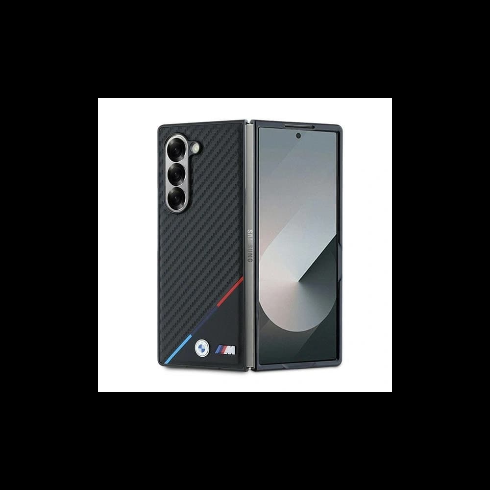 BMW Samsung Tasche BMHMZFD623PUDTK Galaxy Z Fold6 Hartschalenkoffer Carbon Tricolor schwarz/schwarz - 1