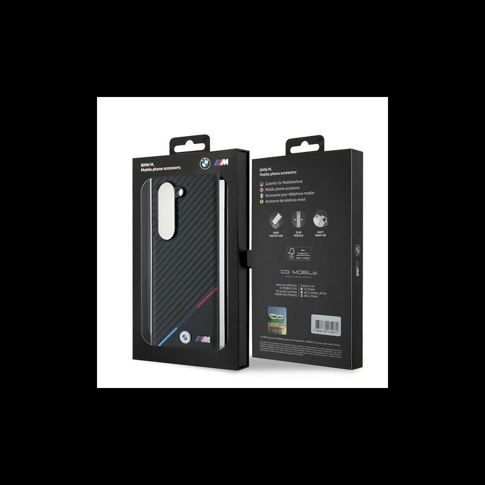 BMW Samsung Tasche BMHMZFD623PUDTK Galaxy Z Fold6 Hartschalenkoffer Carbon Tricolor schwarz/schwarz - 7