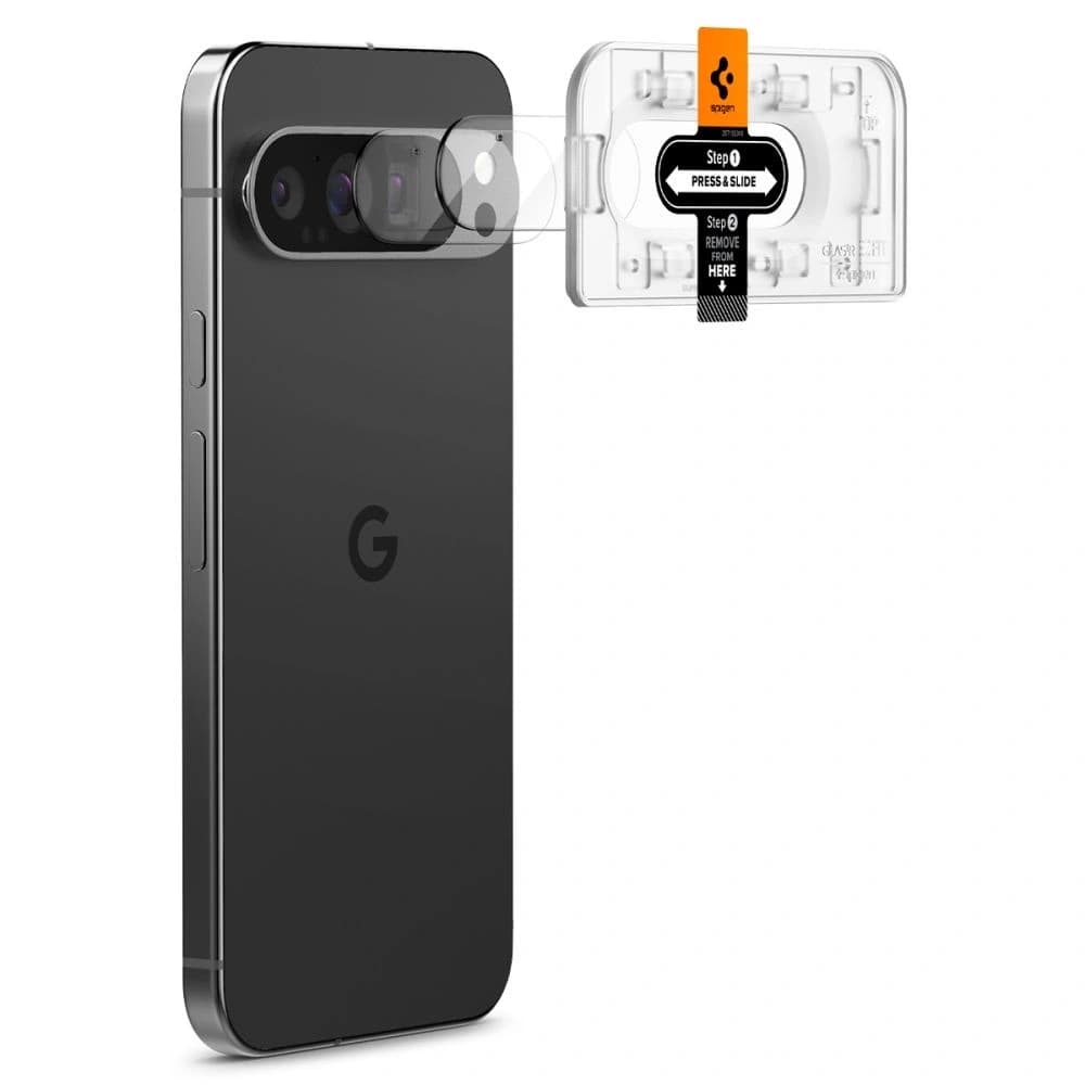 Spigen Gehärtetes Kameraglas Optik.tr ez Fit Kamera Schutz Google Pixel 9 Pro Kristallklar [2 PACK] - 10