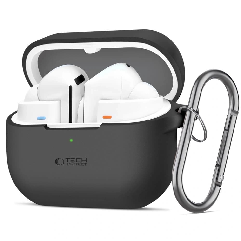 Case Tech-Protect Silicone Hook Samsung Galaxy Buds 3 / 3 Pro Black - 1