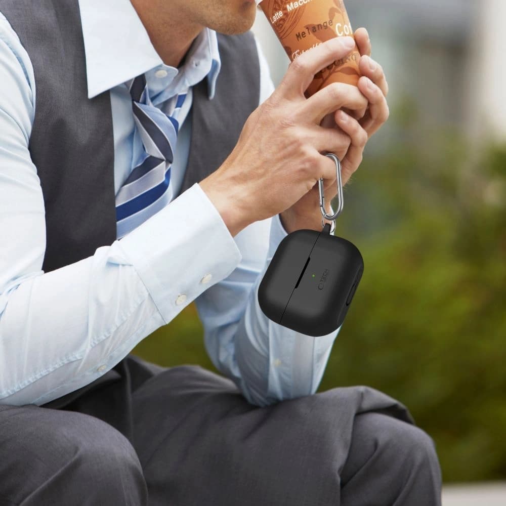 Case Tech-Protect Silicone Hook Samsung Galaxy Buds 3 / 3 Pro Black - 7