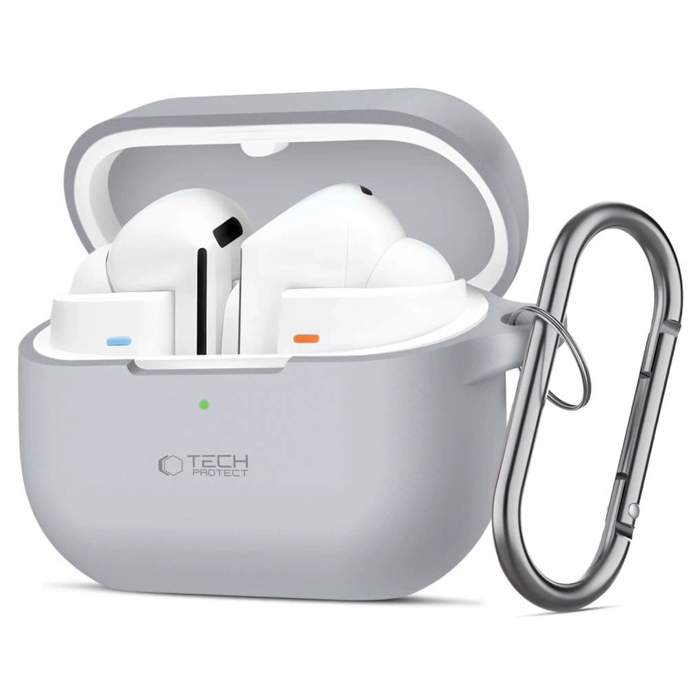 Case Tech-Protect Silicone Hook Samsung Galaxy Buds 3 / 3 Pro Crayon Grey - 1