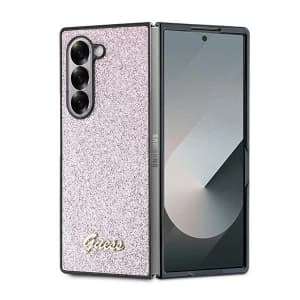 Case Guess GUHCZFD6HGGSHP Samsung Galaxy Z Fold6 hardcase 4G Glitter Script pink