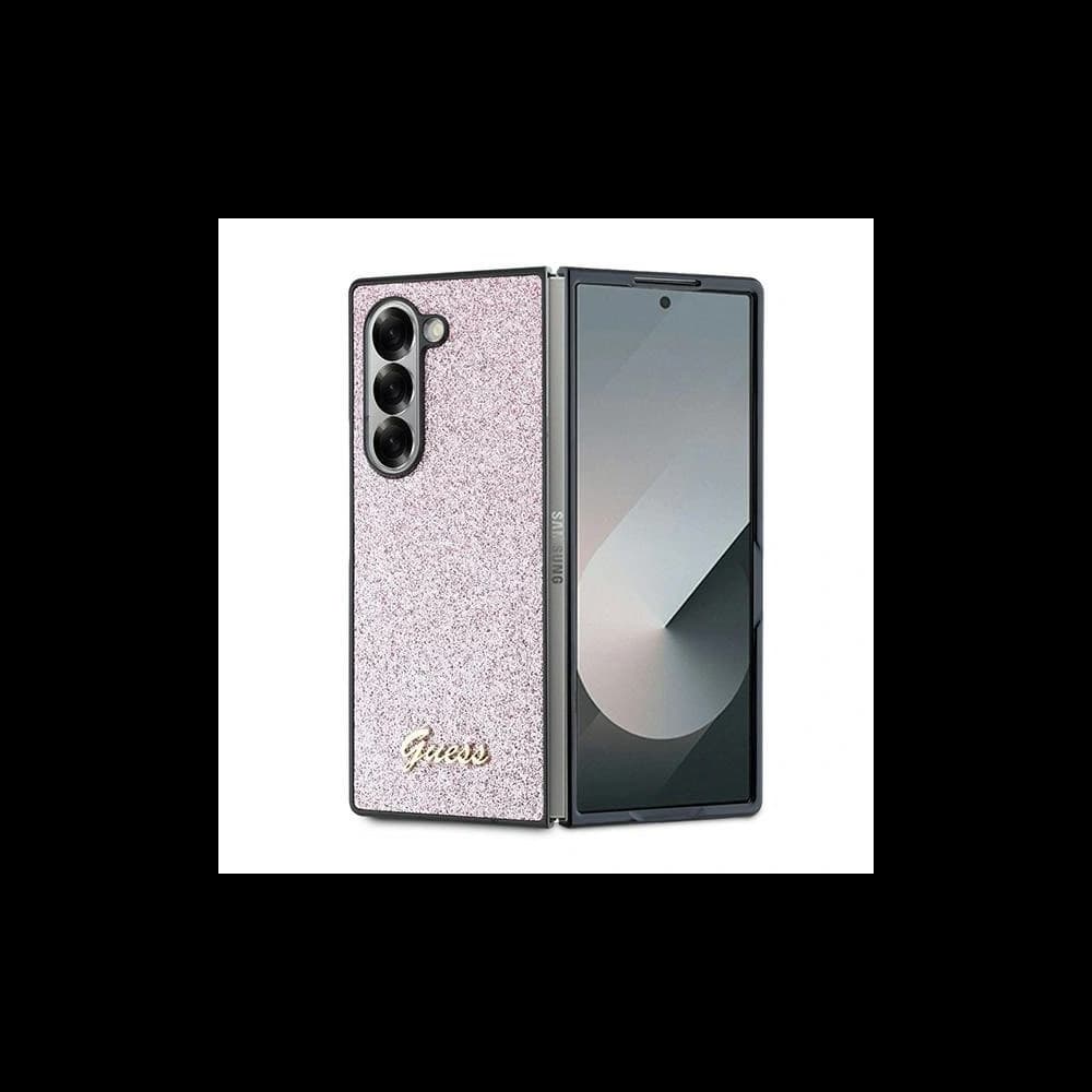 Case Guess GUHCZFD6HGGSHP Samsung Galaxy Z Fold6 hardcase 4G Glitter Script pink - 1