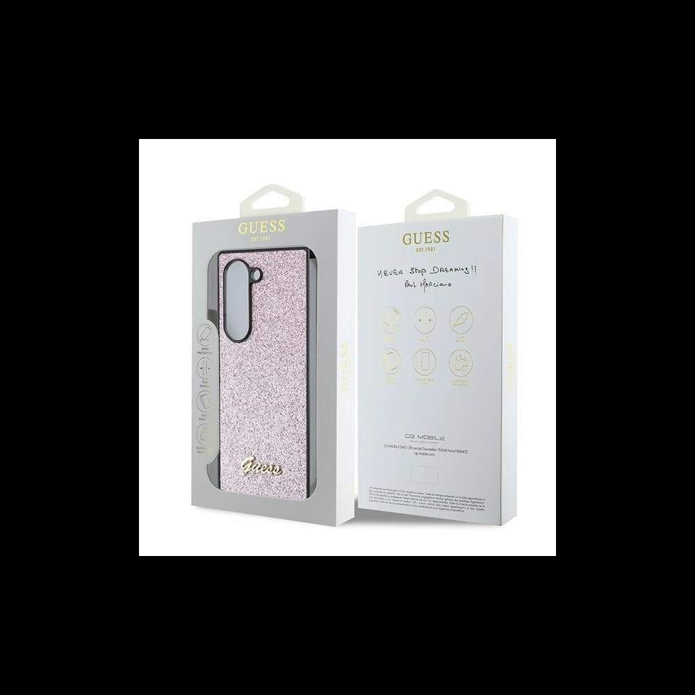 Case Guess GUHCZFD6HGGSHP Samsung Galaxy Z Fold6 hardcase 4G Glitter Script pink - 7