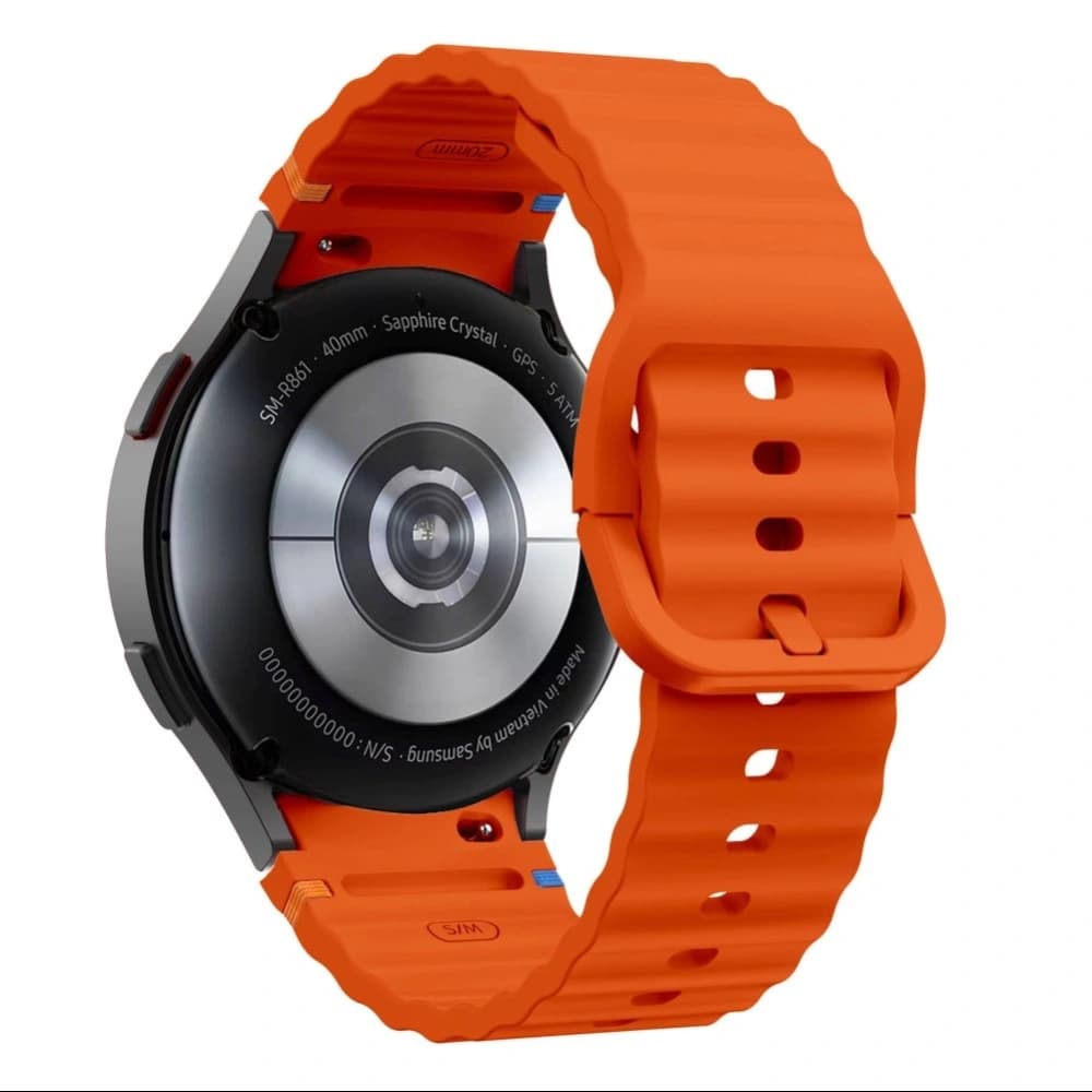 Uhrenarmband Tech-Protect Silikon Sport Samsung Galaxy Watch 4/5/5 Pro/6/7/FE Orange - 2