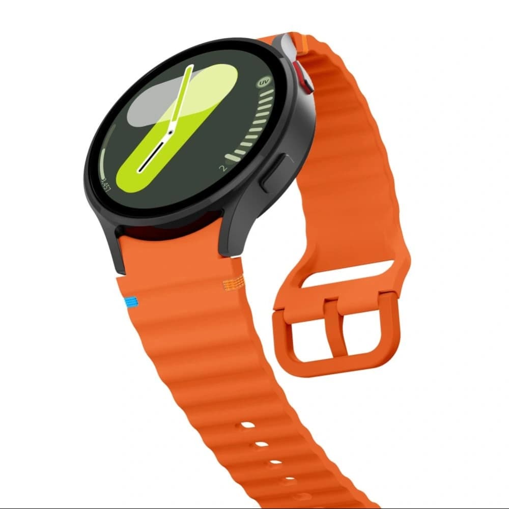Uhrenarmband Tech-Protect Silikon Sport Samsung Galaxy Watch 4/5/5 Pro/6/7/FE Orange - 3