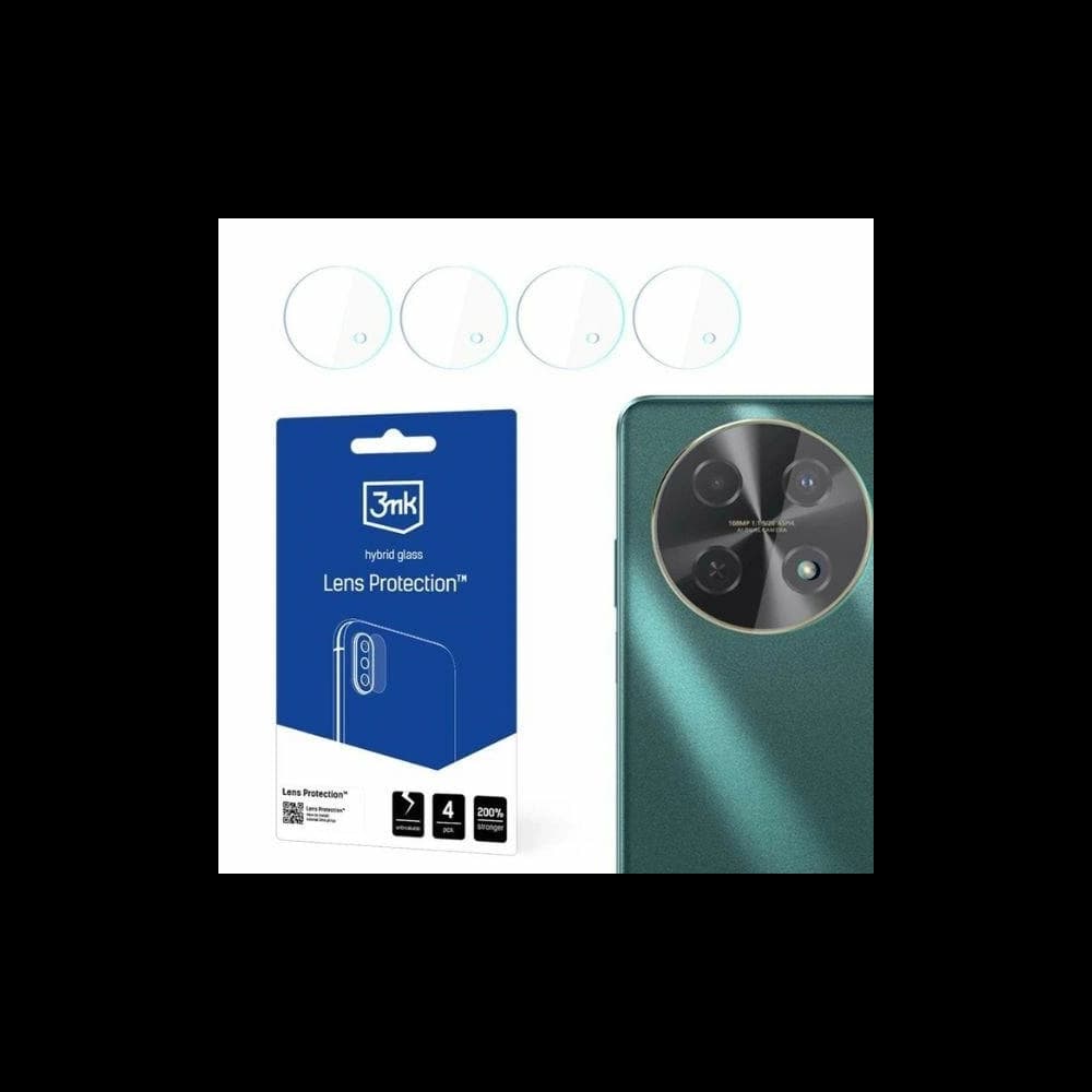 Hybrid glass for camera lens 3MK Lens Protect Huawei Nova 12i [4 PACK] - 1