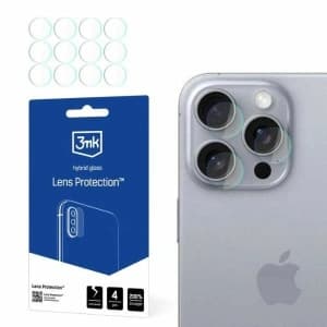 Hybridglas für die Kameraobjektiv 3MK Lens Protect Apple iPhone 16 Pro [4 PACK]