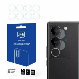 Hybrid glass for the camera lens 3MK Lens Protect Vivo V29 5G [4 PACK]