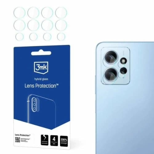 Hybridglas für die Kameraobjektiv 3MK Lens Protect Xiaomi Redmi 12 [4 PACK]