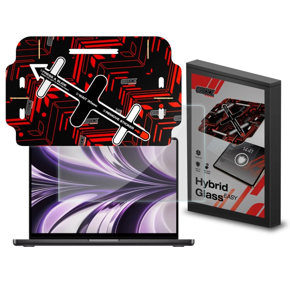 Hybridglas GrizzGlass HybridGlass Easy für Apple MacBook Air 13" 2022 - 1