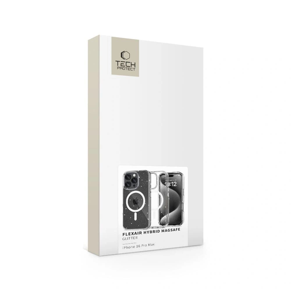 Tech-protect Flexair Hybrid MagSafe Hülle für Apple iPhone 16 Pro Max Glitter - 5