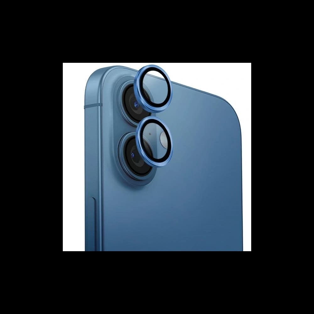 Glass for the camera lens UNIQ Optix Aluminium Camera Lens Protector Apple iPhone 16 / 16 Plus pearl blue - 1