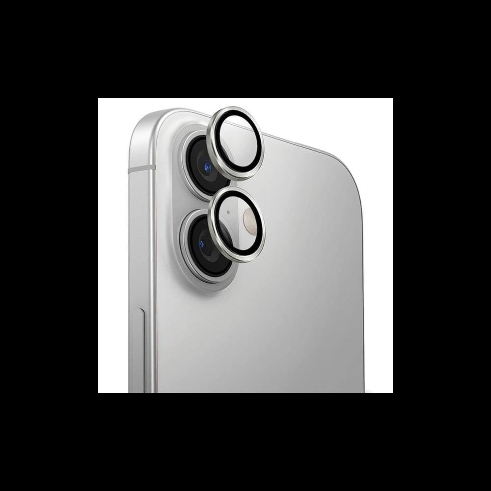 Glass for the camera lens UNIQ Optix Aluminium Camera Lens Protector Apple iPhone 16 / 16 Plus sterling silver - 1