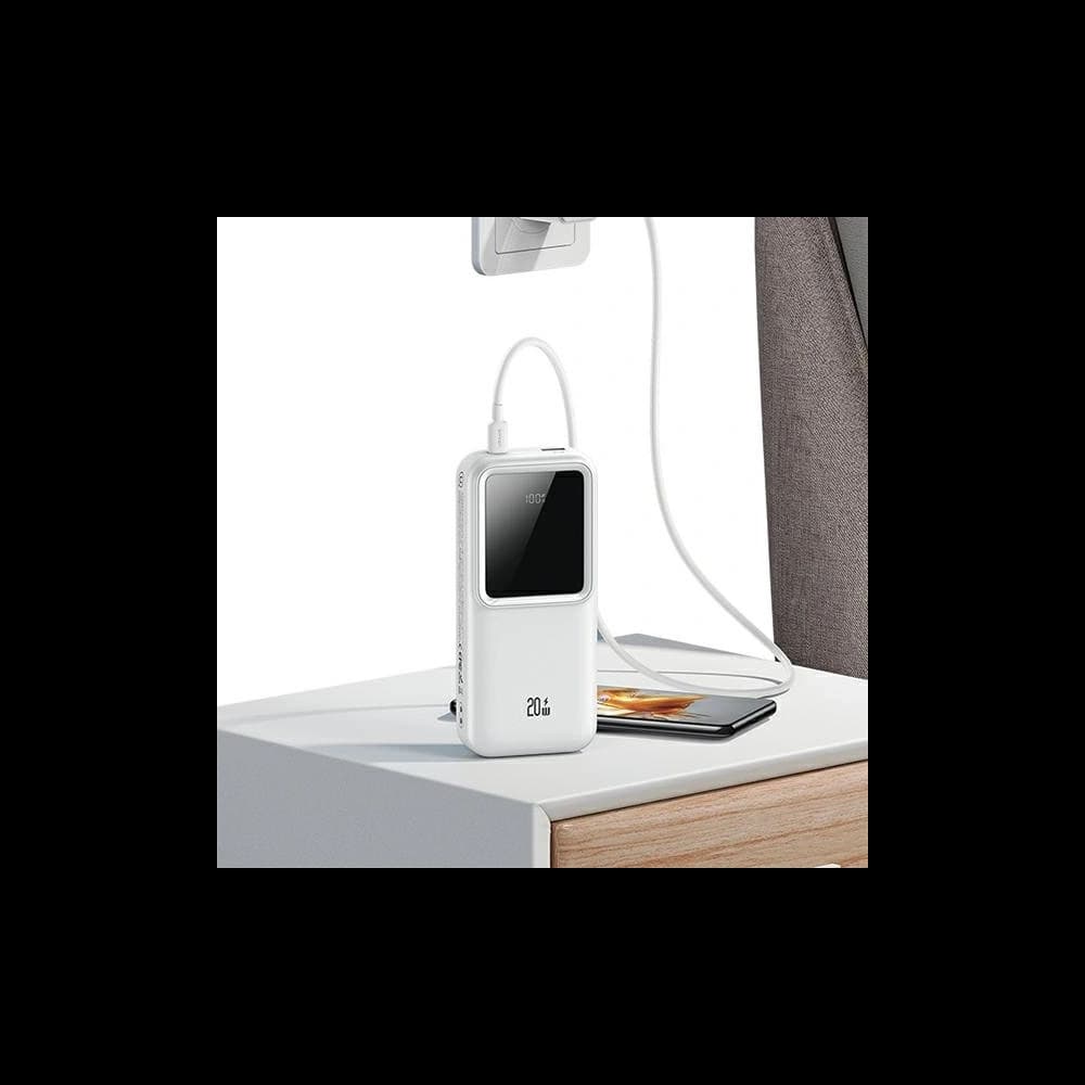 USAMS power bank with built-in USB-C + Lightning cables 30000mAh 20W PD+QC 3.0 Fast Charge X-chel Series black - 6