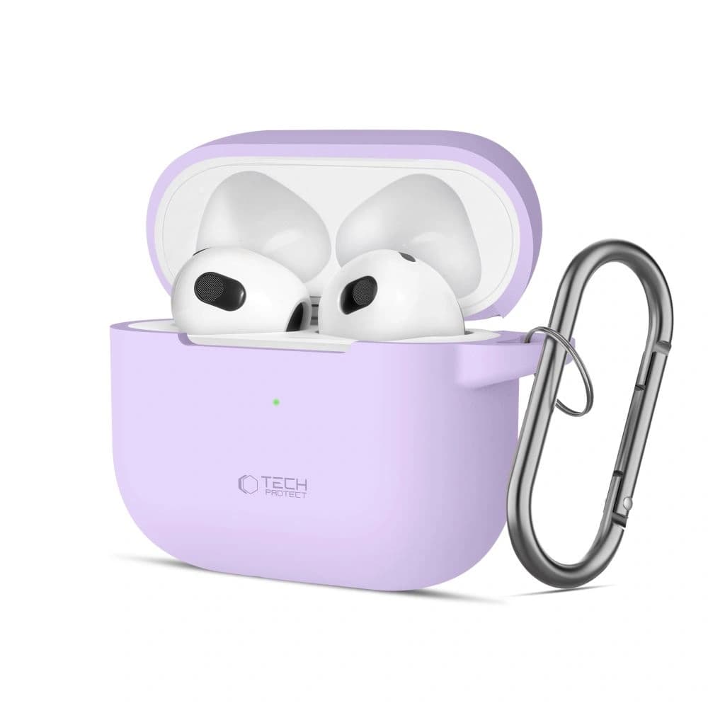 Etui Tech-Protect Silicone Hook Apple Airpods 3 Lavender - 1