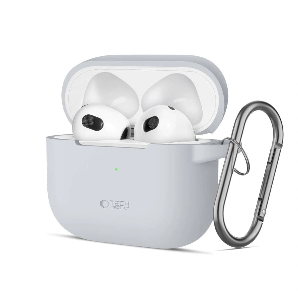 Etui Tech-Protect Silicone Hook Apple Airpods 3 Crayon Grey - 1