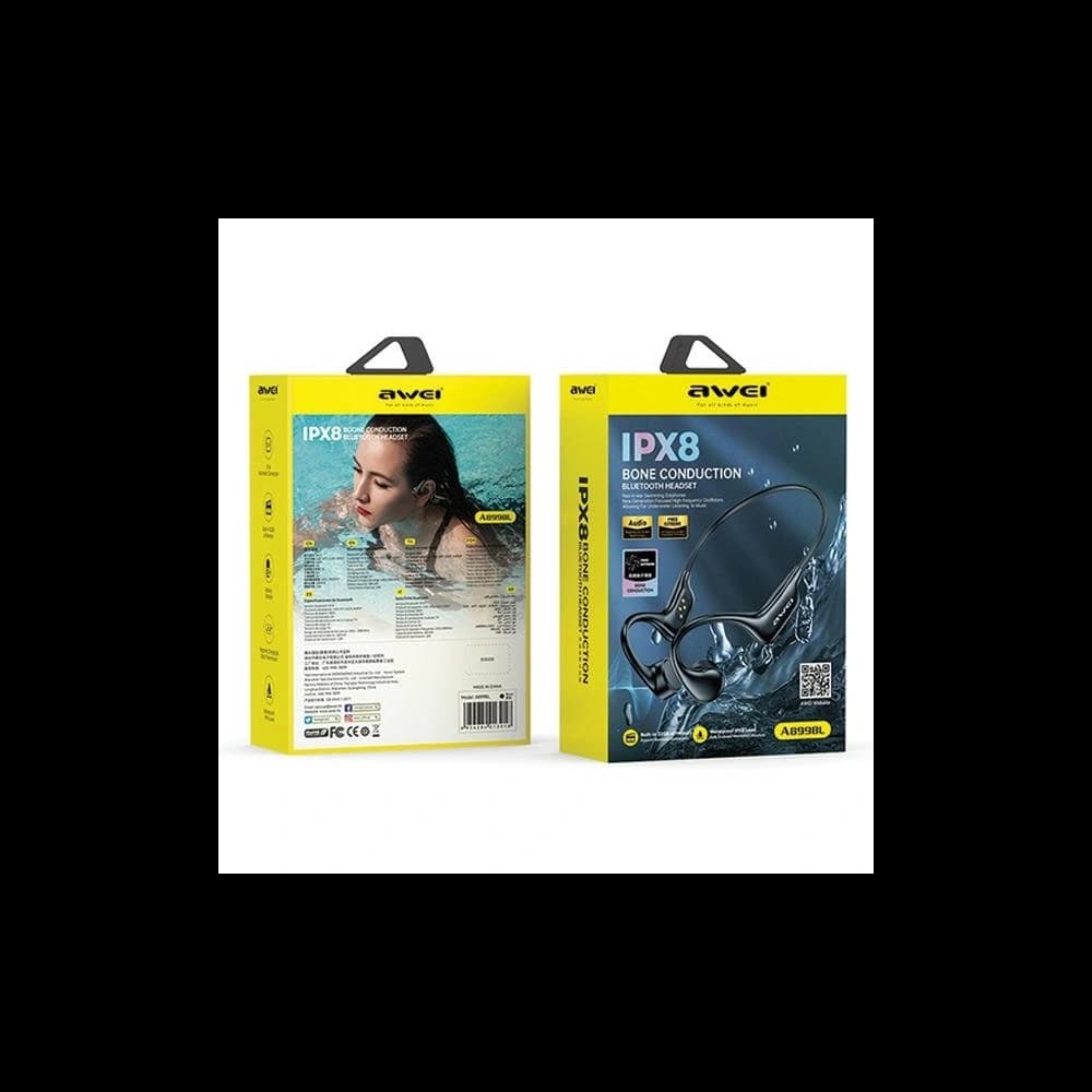 AWEI A899BL Knochenleitende kabellose Kopfhörer schwarz - 6