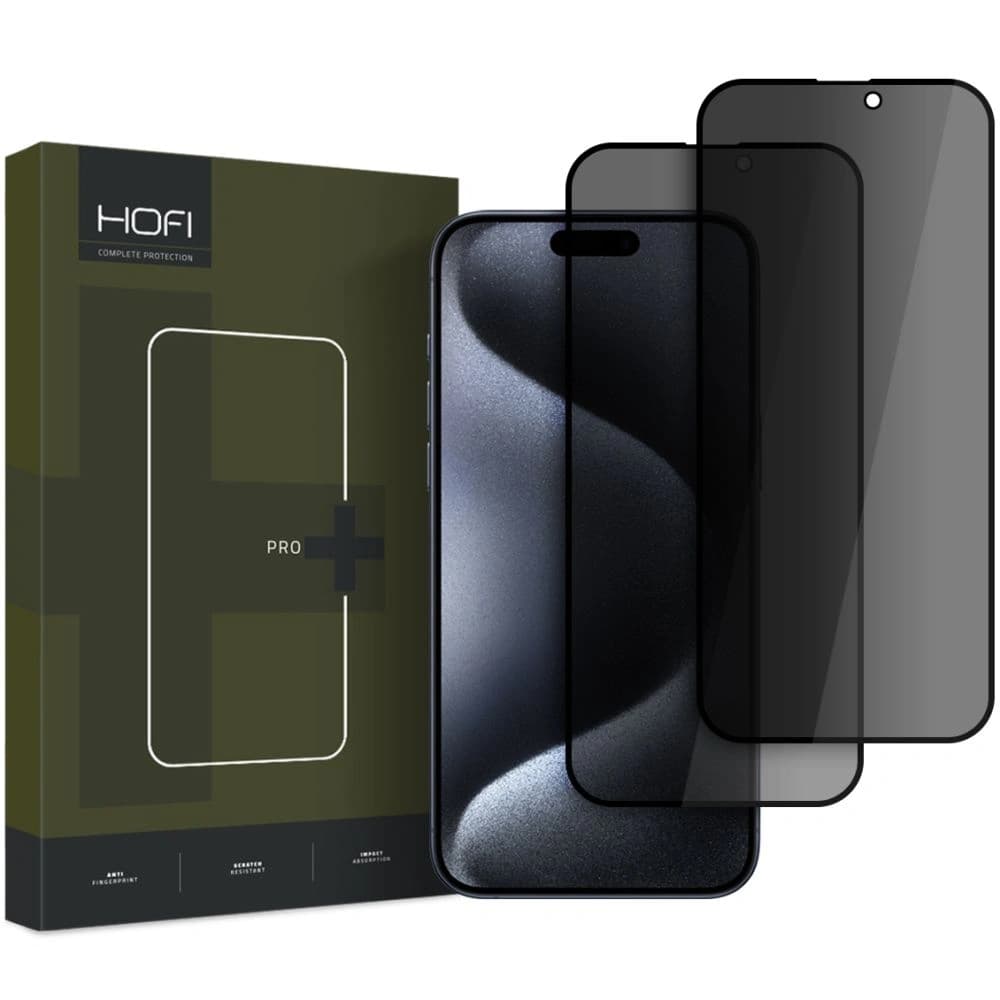 Hofi Anti Spy Glass Pro+ Apple iPhone 16 Plus Datenschutz [2 PACK] - 1