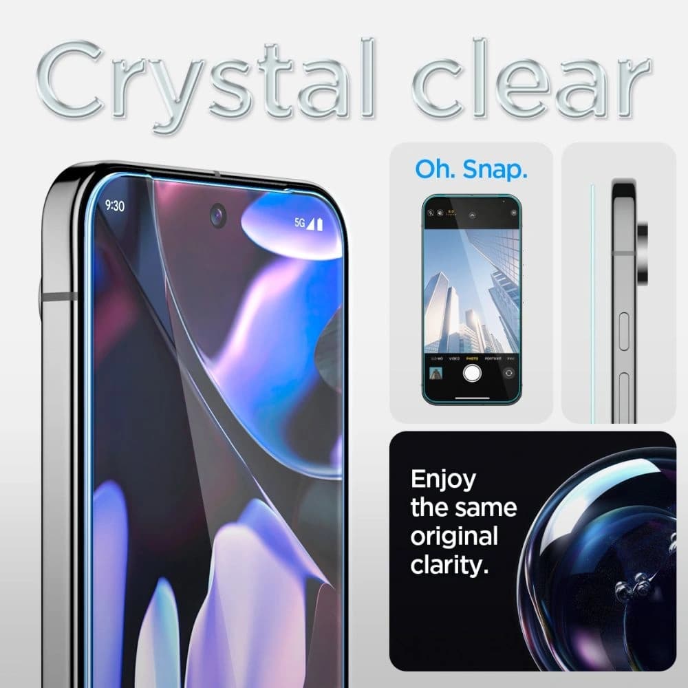 Spigen GLAS.tR ez Fit Google Pixel 9 / 9 Pro / 10 / 10 Pro Clear [2 PACK] - 12