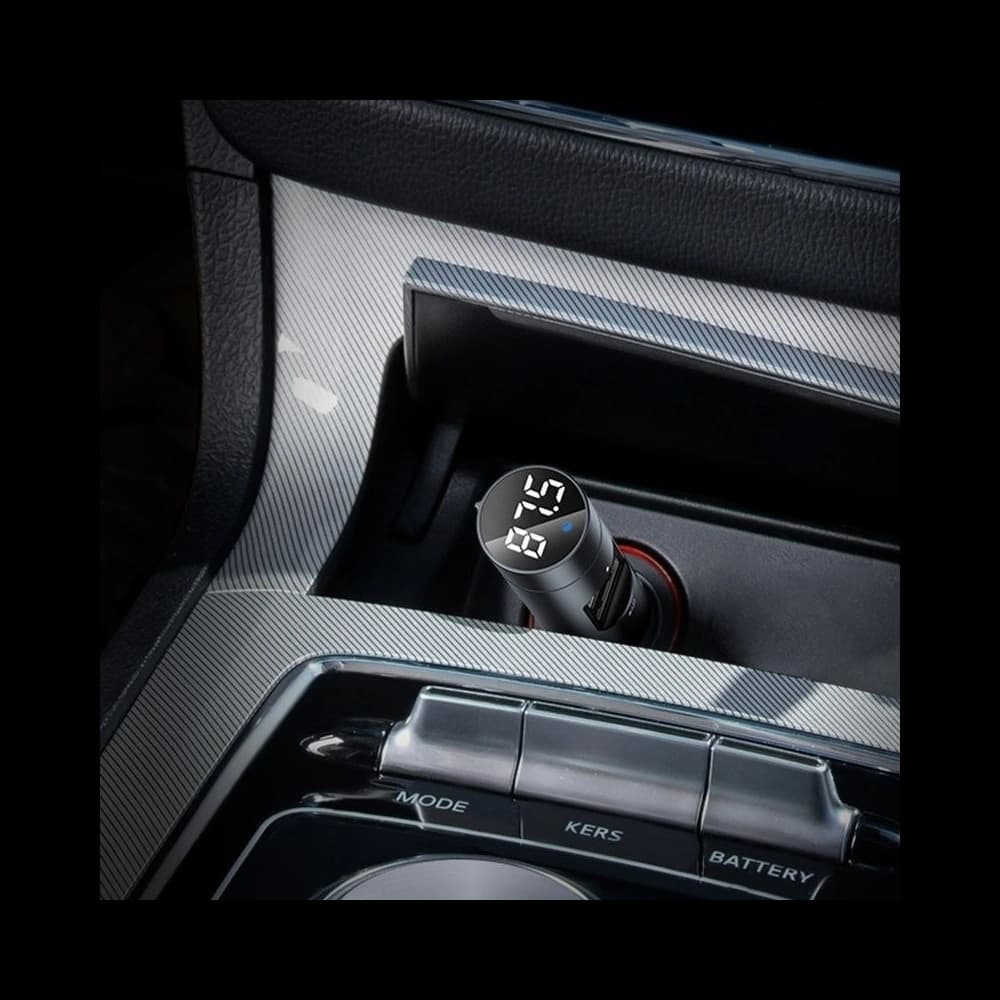 Baseus Energy Column Car Wireless MP3 Charger (Wireless 5.0+5V/3.1A) Dark grey - 7