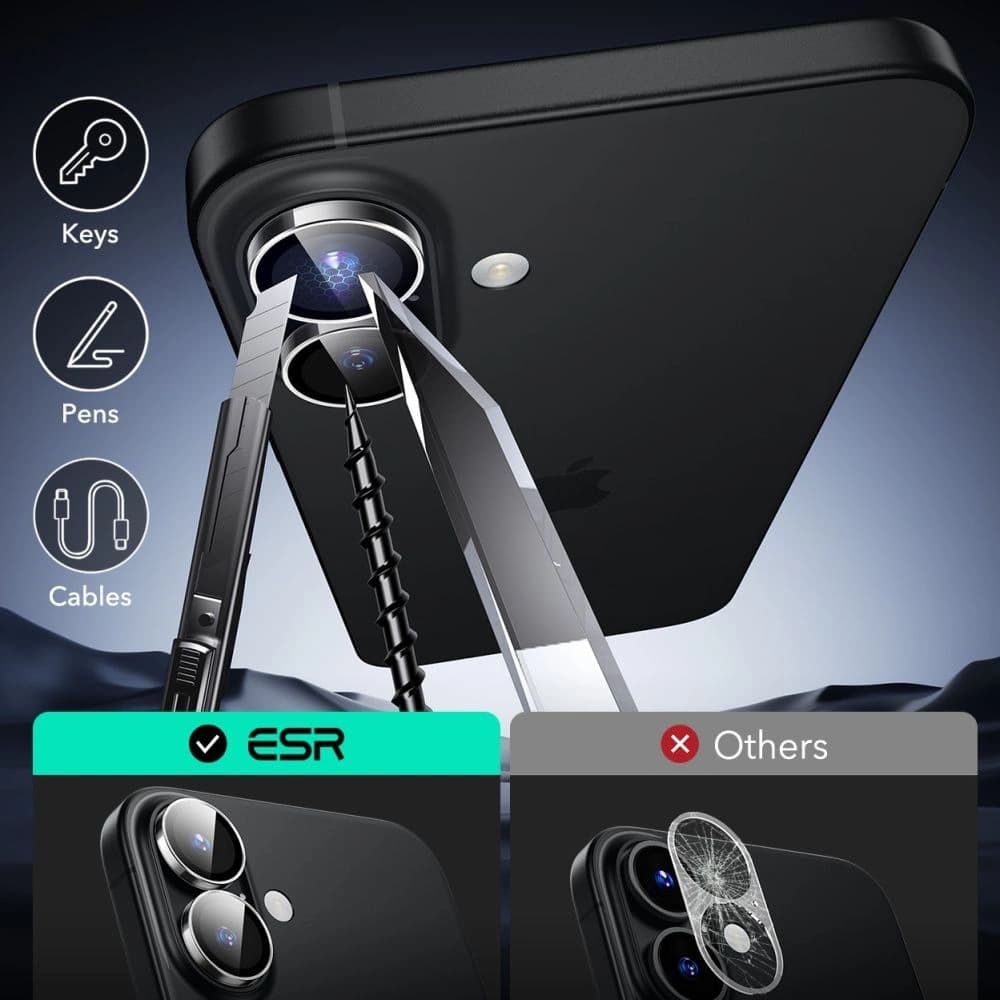 ESR Armorite Camera Protector Apple iPhone 16 / 16 Plus Clear - 7