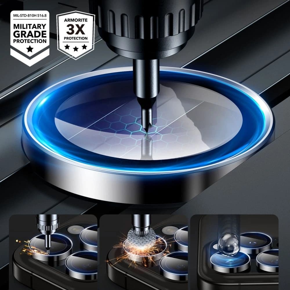 ESR Armorite Kamera Schutz Apple iPhone 16 Pro / 16 Pro Max Schwarz - 4