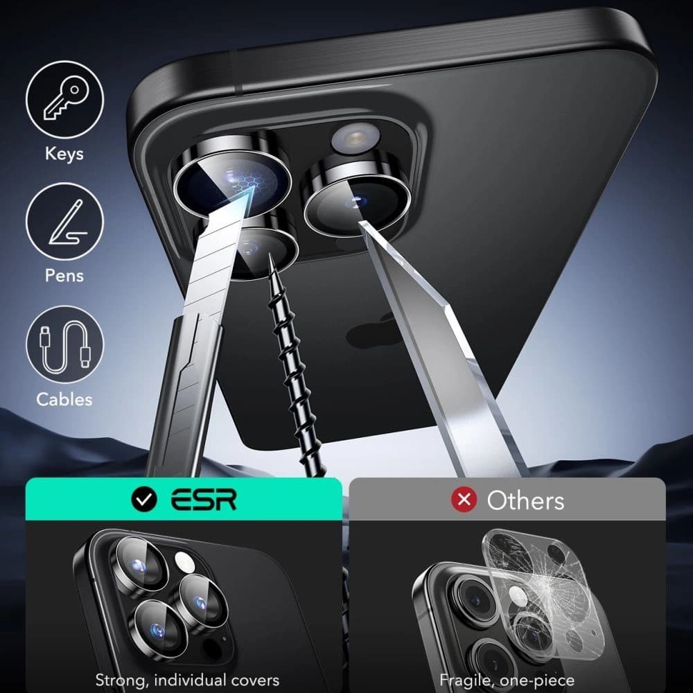 ESR Armorite Kamera Schutz Apple iPhone 16 Pro / 16 Pro Max Schwarz - 7