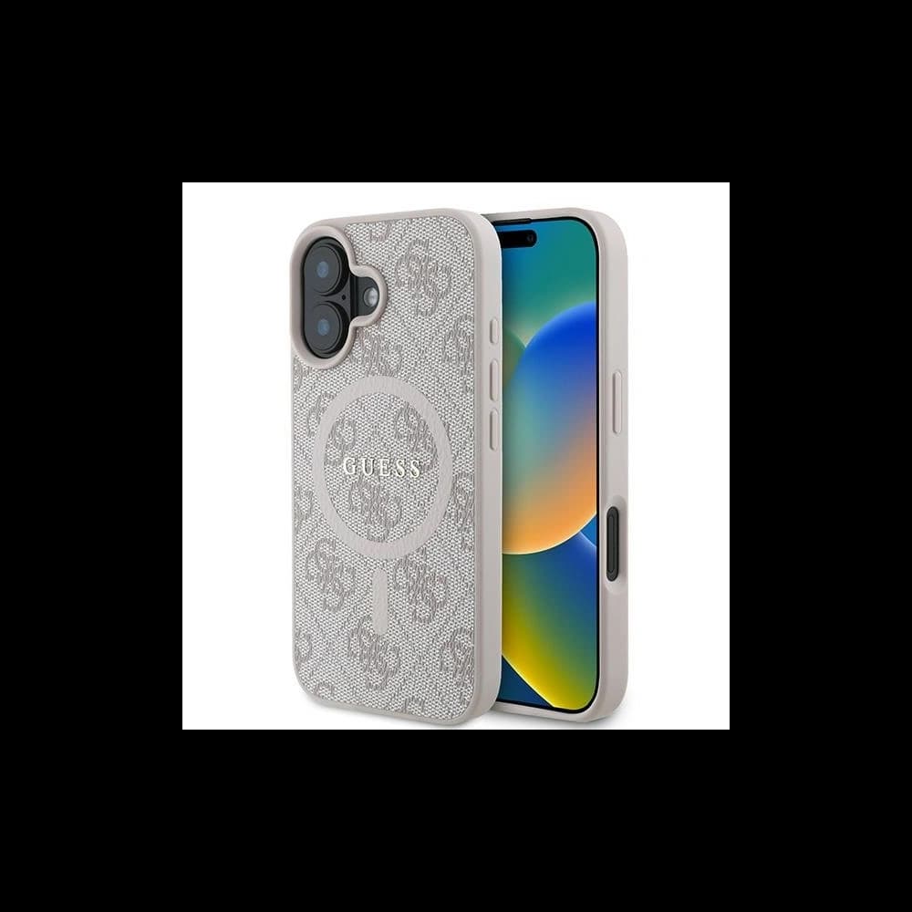 Guess GUHMP16MG4GFRP Apple iPhone 16 Plus hardcase 4G Ring Classic Logo MagSafe pink - 1