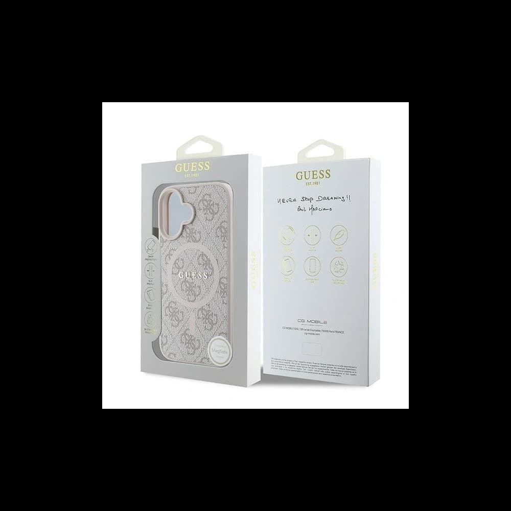 Guess GUHMP16MG4GFRP Apple iPhone 16 Plus hardcase 4G Ring Classic Logo MagSafe pink - 8