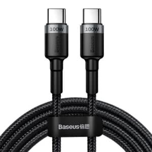 Baseus USB-C-Kabel Cafule, QC 3.0, PD 2.0, 100W, 5A, 2m (grau/schwarz)