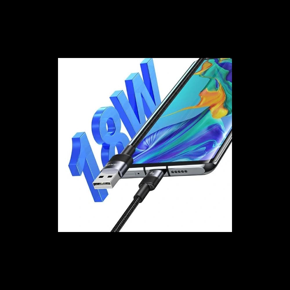 USAMS USB-A / USB-C cable 3A 1.2m Fast Charging tarnish - 2